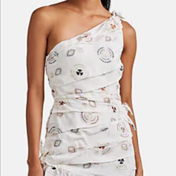 ALC Barney’s Embroidered One Shoulder Dress size 8 NWT - Picture 1 of 6